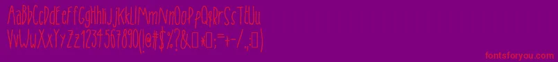 Más sobre la fuente Tanaestelskinnyhandmade01Regular fuente Tanaestelskinnyhandmade01Regular – Fuentes Rojas Sobre Fondo Morado