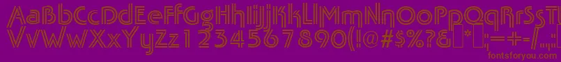 TabascotwinRegular Font – Brown Fonts on Purple Background
