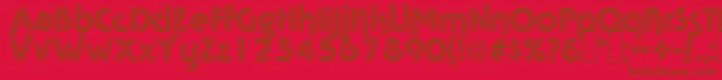 Fonte TabascotwinRegular – fontes marrons em um fundo vermelho