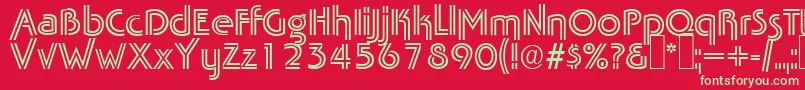 TabascotwinRegular Font – Green Fonts on Red Background