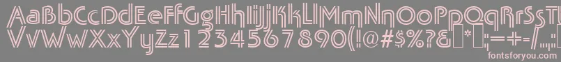 TabascotwinRegular-fontti – vaaleanpunaiset fontit harmaalla taustalla