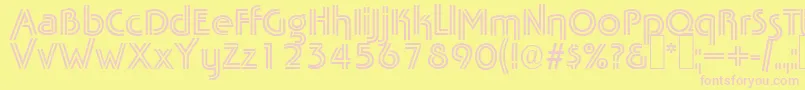 TabascotwinRegular Font – Pink Fonts on Yellow Background