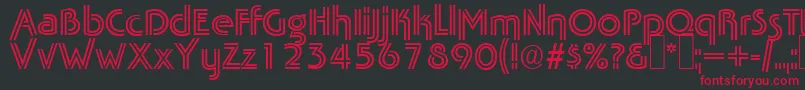 TabascotwinRegular Font – Red Fonts on Black Background