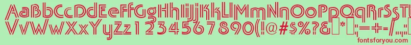 TabascotwinRegular Font – Red Fonts on Green Background