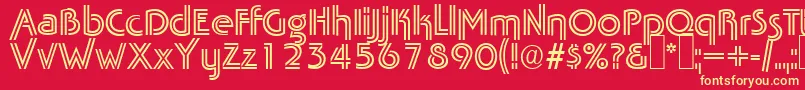 TabascotwinRegular Font – Yellow Fonts on Red Background