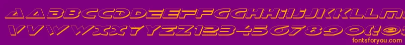 GalantShadowItalic Font – Orange Fonts on Purple Background