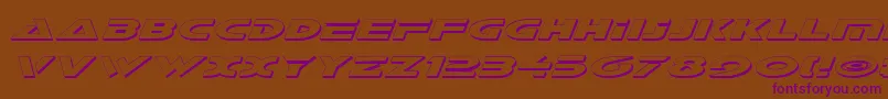 GalantShadowItalic Font – Purple Fonts on Brown Background