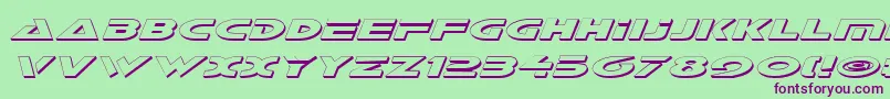 GalantShadowItalic Font – Purple Fonts on Green Background