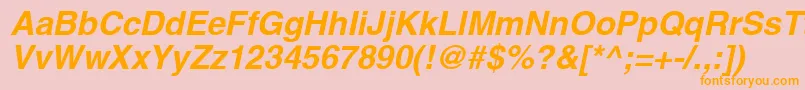 SansBolditalic Font – Orange Fonts on Pink Background