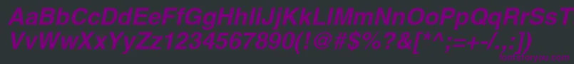 Шрифт SansBolditalic – фиолетовые шрифты на чёрном фоне