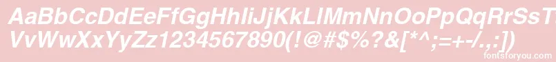 SansBolditalic Font – White Fonts on Pink Background