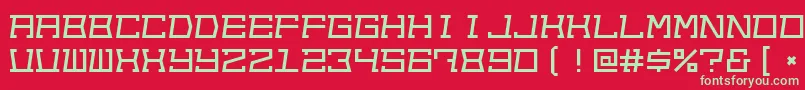 Шрифт Outofsight – зелёные шрифты на красном фоне