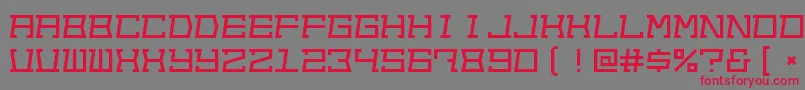 フォントOutofsight – 赤い文字の灰色の背景