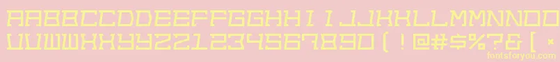 Outofsight-Schriftart – Gelbe Schriften auf rosa Hintergrund