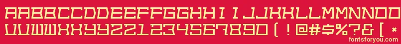 フォントOutofsight – 黄色の文字、赤い背景