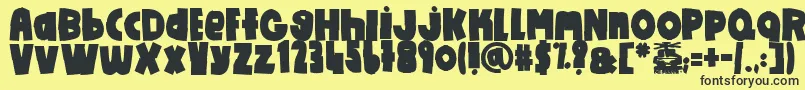フォントDoItYourself – 黒い文字の黄色い背景