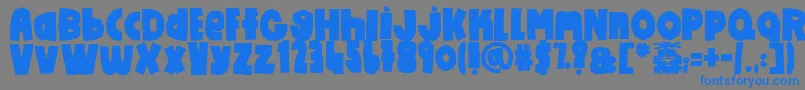 DoItYourself Font – Blue Fonts on Gray Background
