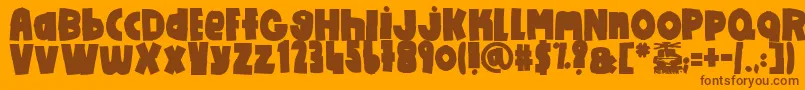 フォントDoItYourself – オレンジの背景に茶色のフォント