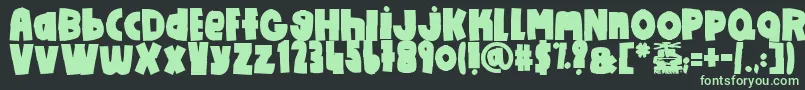 DoItYourself-Schriftart – Grüne Schriften auf schwarzem Hintergrund