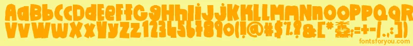 Шрифт DoItYourself – оранжевые шрифты на жёлтом фоне