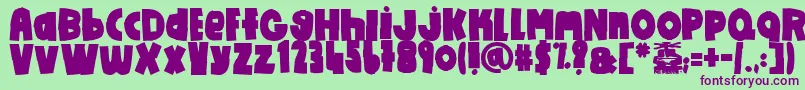 DoItYourself Font – Purple Fonts on Green Background