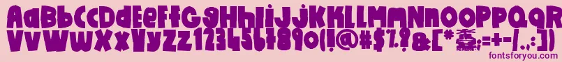 Police DoItYourself – polices violettes sur fond rose