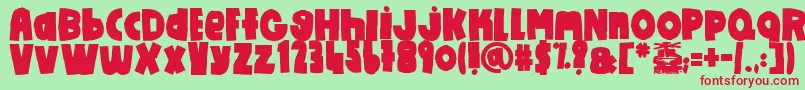 DoItYourself Font – Red Fonts on Green Background