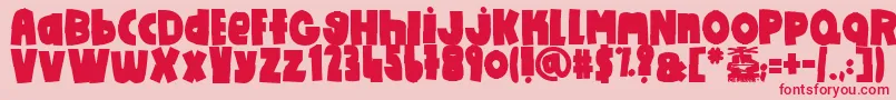 DoItYourself Font – Red Fonts on Pink Background