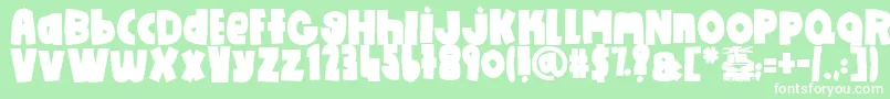 フォントDoItYourself – 緑の背景に白い文字