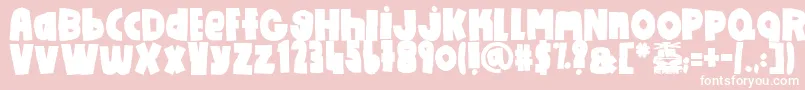 Fonte DoItYourself – fontes brancas em um fundo rosa