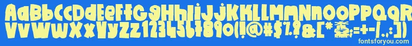 DoItYourself Font – Yellow Fonts on Blue Background