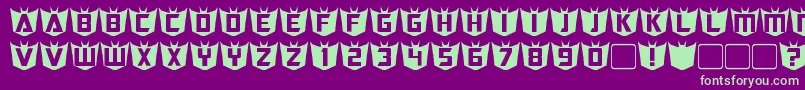 RubcapsDestron Font – Green Fonts on Purple Background