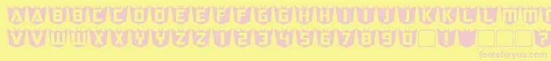 RubcapsDestron Font – Pink Fonts on Yellow Background