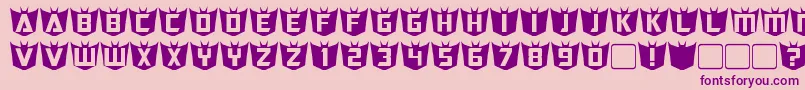 RubcapsDestron Font – Purple Fonts on Pink Background