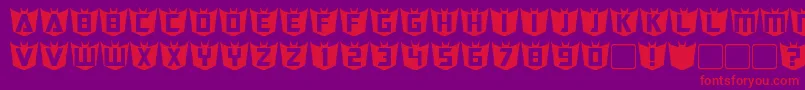 RubcapsDestron Font – Red Fonts on Purple Background