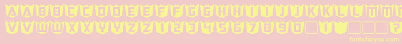 RubcapsDestron Font – Yellow Fonts on Pink Background