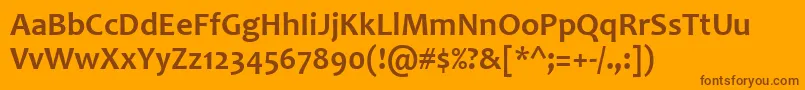 CandaraBold Font – Brown Fonts on Orange Background