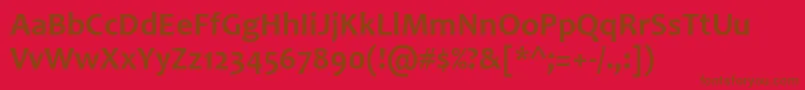 CandaraBold Font – Brown Fonts on Red Background