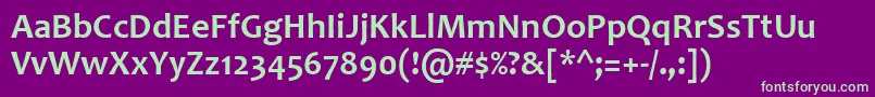 Шрифт CandaraBold – зелёные шрифты на фиолетовом фоне
