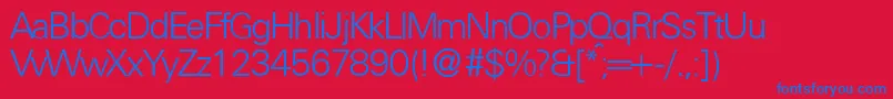 フォントUniversallgtdbNormal – 赤い背景に青い文字