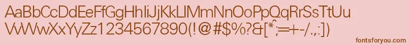 UniversallgtdbNormal Font – Brown Fonts on Pink Background