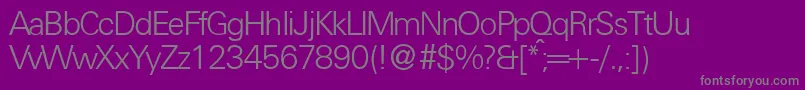 UniversallgtdbNormal Font – Gray Fonts on Purple Background