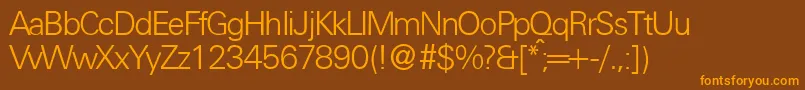 UniversallgtdbNormal Font – Orange Fonts on Brown Background