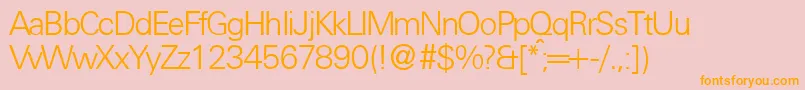 UniversallgtdbNormal Font – Orange Fonts on Pink Background