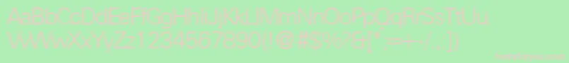 UniversallgtdbNormal Font – Pink Fonts on Green Background