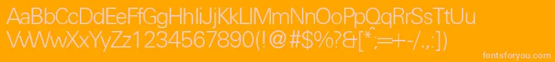 UniversallgtdbNormal Font – Pink Fonts on Orange Background