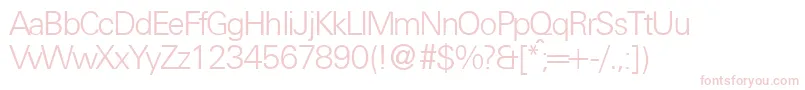 UniversallgtdbNormal Font – Pink Fonts on White Background