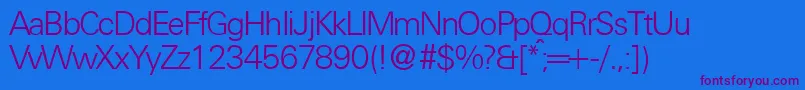 UniversallgtdbNormal Font – Purple Fonts on Blue Background