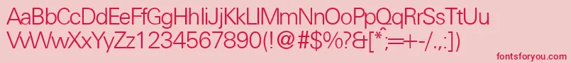 UniversallgtdbNormal Font – Red Fonts on Pink Background