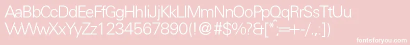 UniversallgtdbNormal Font – White Fonts on Pink Background